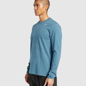 GYMSHARK CREST LONG SLEEVE T-SHIRT NWT MEDIUM